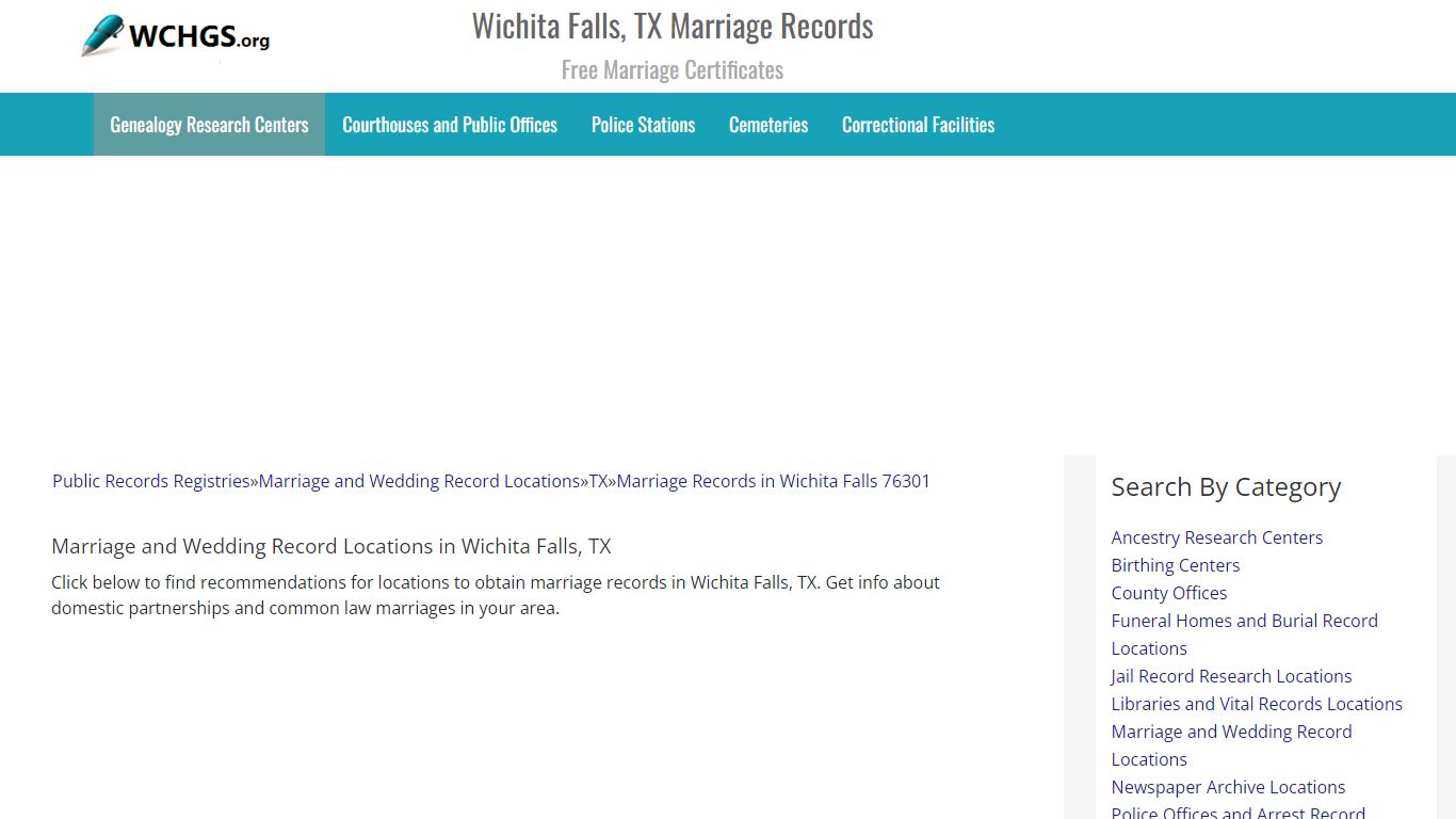 Wichita Falls, TX Marriage Records - Free Marriage Certificates